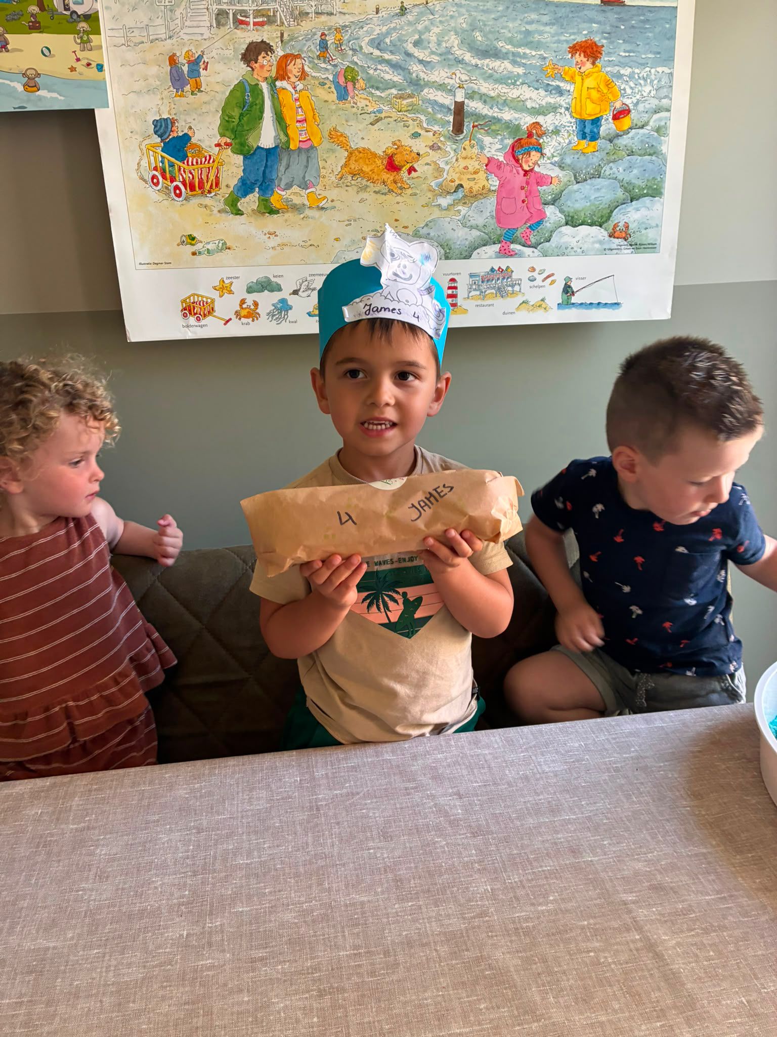 Broodje met naam voor een kinderfeestje van Belly's Broodjes